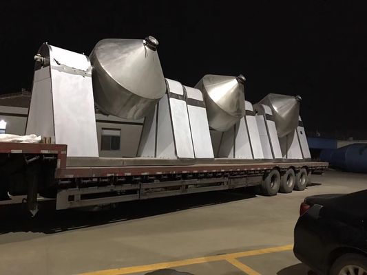 El mezclador industrial de SUS304 SUS316L trabaja a máquina el secador rotatorio del vacío del cono doble