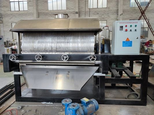 Secador de tambor rotatorio industrial en acero inoxidable de la industria alimentaria