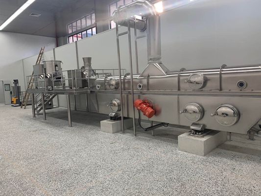 Secador de cama fluidizado eficiente en energía con sistema de control PLC y capacidad de 100-1000 kg/h